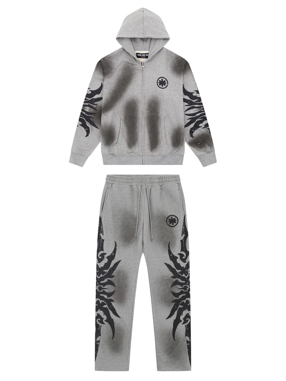 CONJUNTO LOSTSHDWS DESGASTADO GRIS