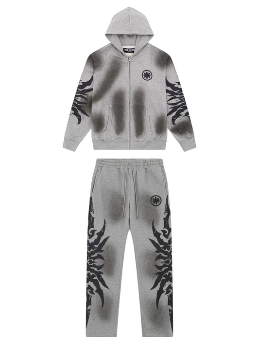 CONJUNTO LOSTSHDWS DESGASTADO GRIS