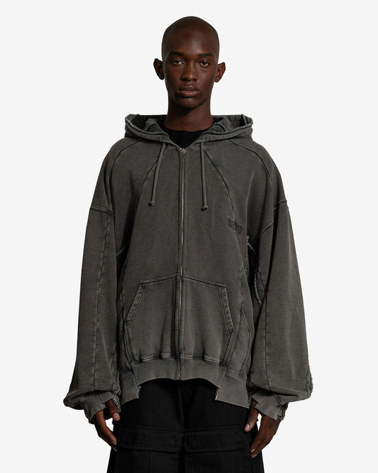 ZIP HOODIE VETEMENTS DECONSTRUCTED GRIS