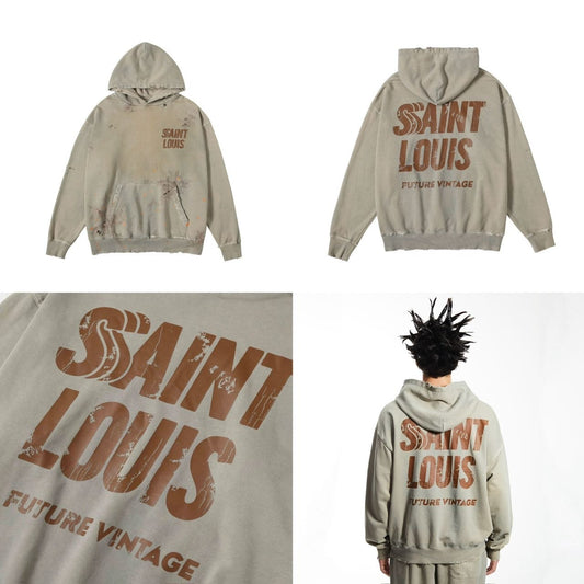 HOODIE SSSAINT LOUIS FUTURE VINTAGE BEIGE