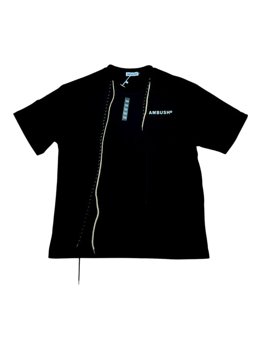 CAMISETA AMBUSH NEGRA CORDONES