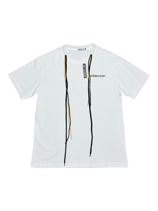 CAMISETA AMBUSH BLANCA CORDONES