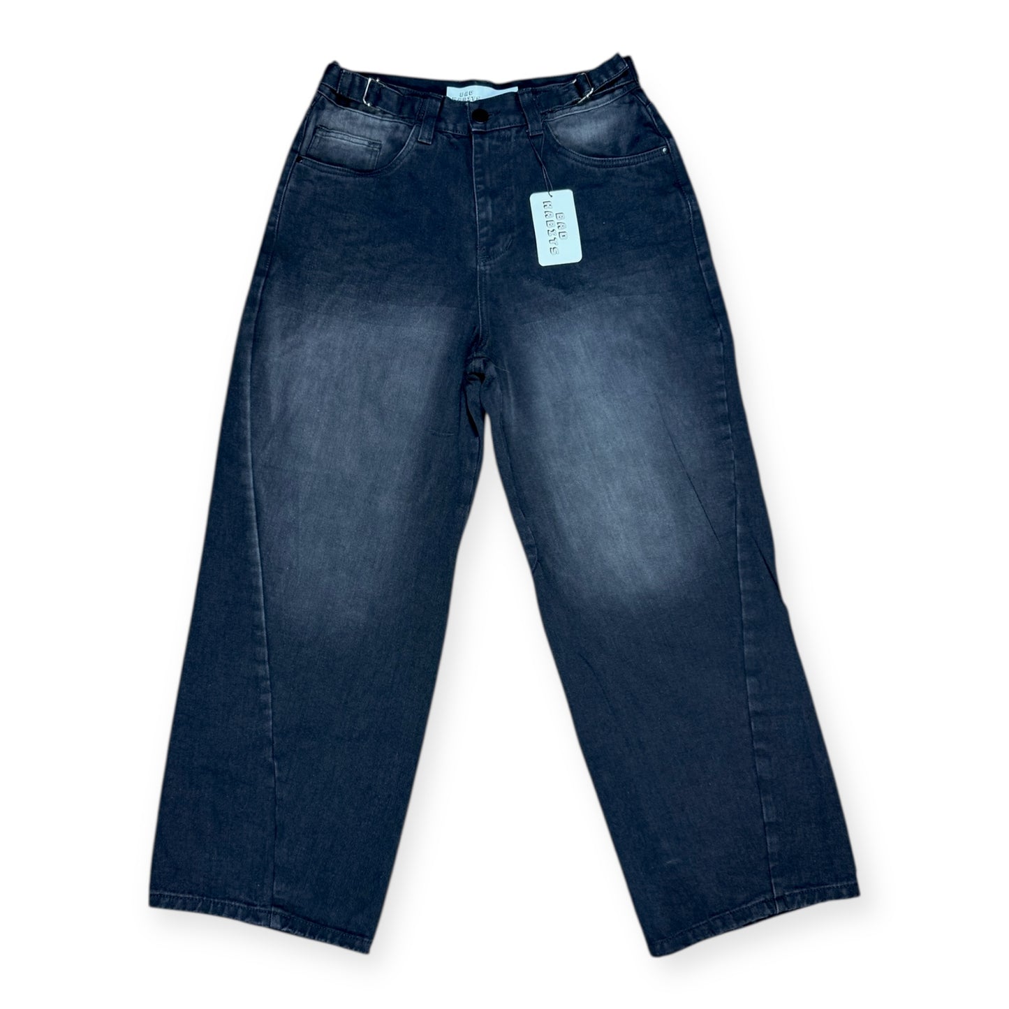 JEAN BAD HABITS NEGRO DESGASTADO TIPO BAGGY